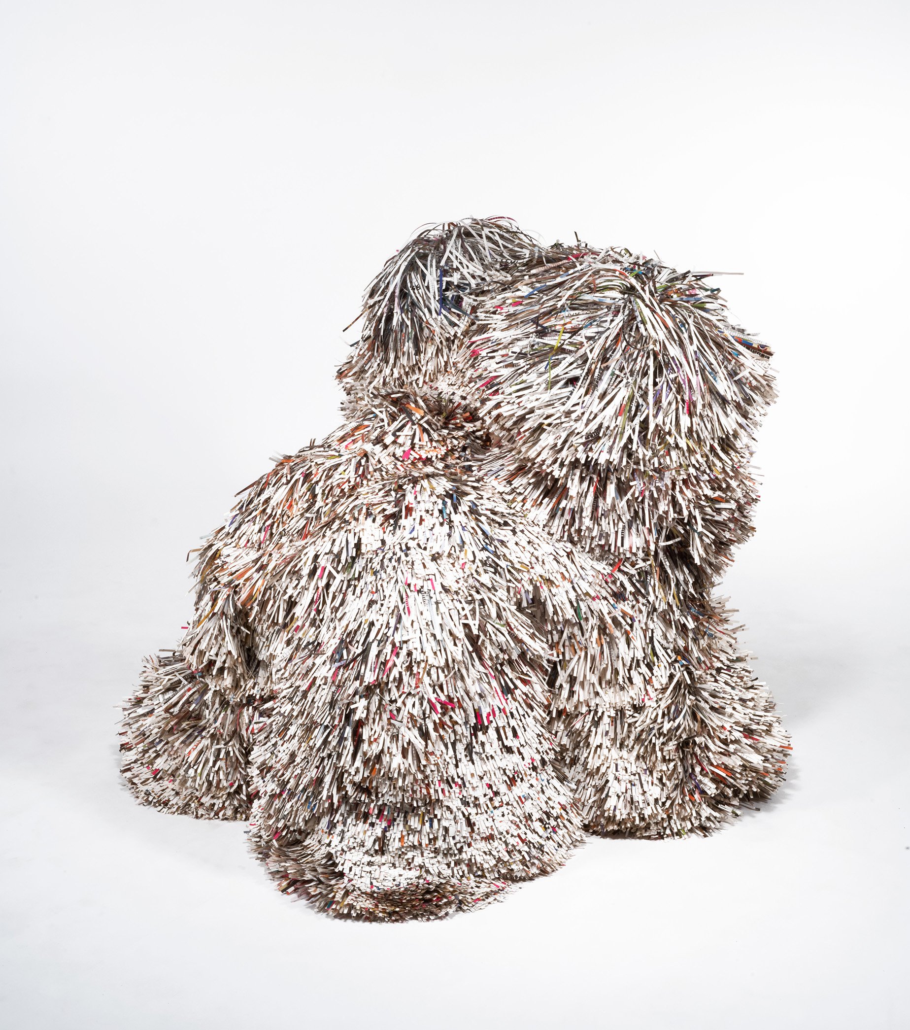 Charles Kaisin (1972, Nederland) Hairy Chair, 2011, hout, lijm, papiersnippers. Editie 8/20, elk werk is uniek. Foto ©Patrick Goetelen. Collectie Thierry Barbier-Mueller 9_Charles Kaisin_Hairy Chair_2011_LR.jpg